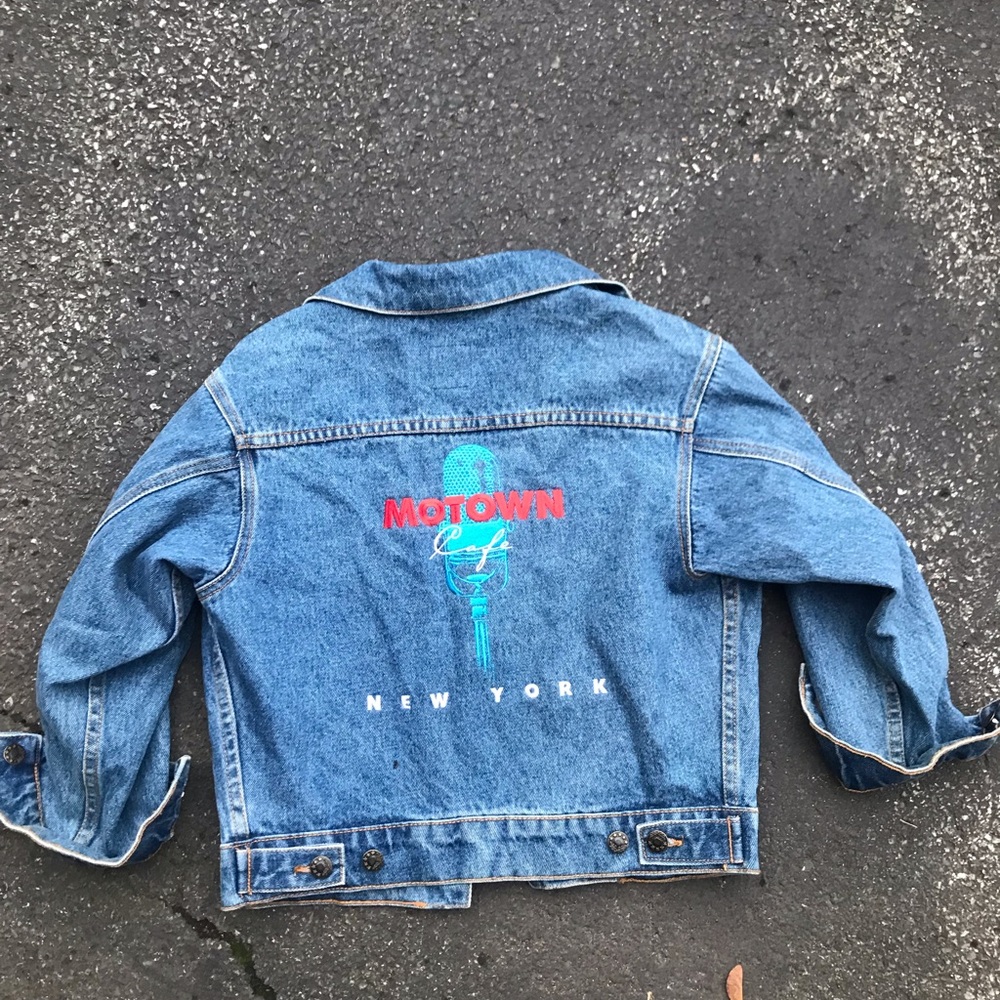 Vintage Motown Cafe Cropped Denim Jacket